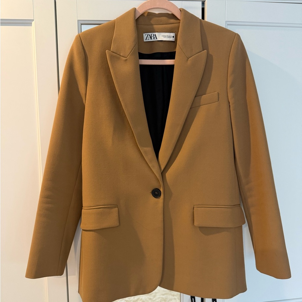 Zara Women's Camel Blazer Jacket